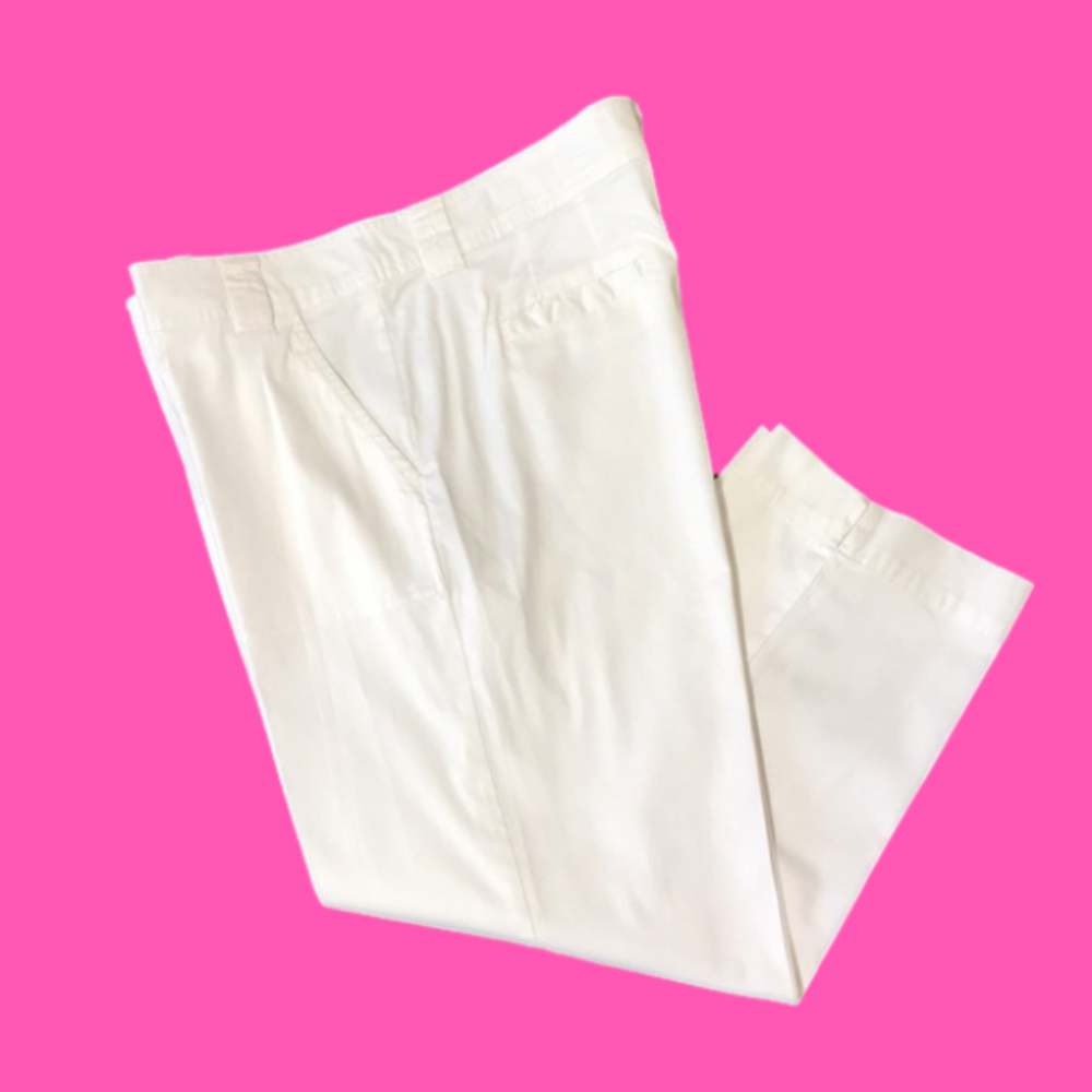 WHITE STAG Women’s Summer White Comfy Lightweight Spring/Summer Capris—Size 10